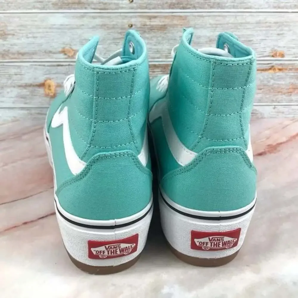 NEW Vans Filmore Hi Tapere Platform in Aqua Sky Canvas